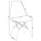 Fabulaxe Plastic DSW Shell Dining Chair with Solid Beech Wooden Dowel Eiffel Legs, White, PK 4 QI003746.WT.4 - alternate 3
